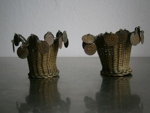 Paire petits paniers bronze - petits,