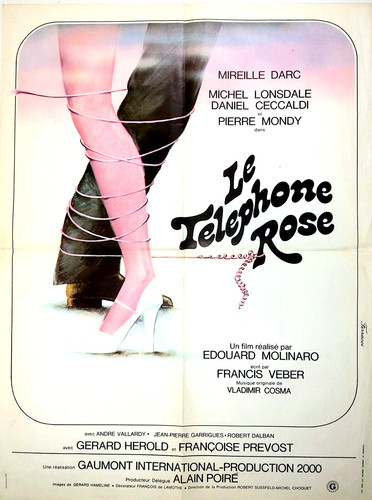 Affiche telephone rose d - ,