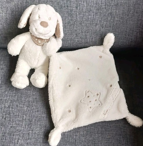 1434 doudou chien - doudou, blanc