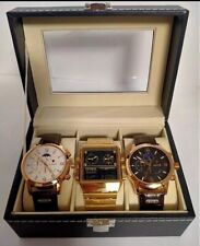 Coffret 3 Montres De Luxes Chronographes - Neuves