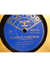 ALEXANDRE BRAILOWSKY barcarole en fa-dieze majeur 78T Polydor - piano Steinway V