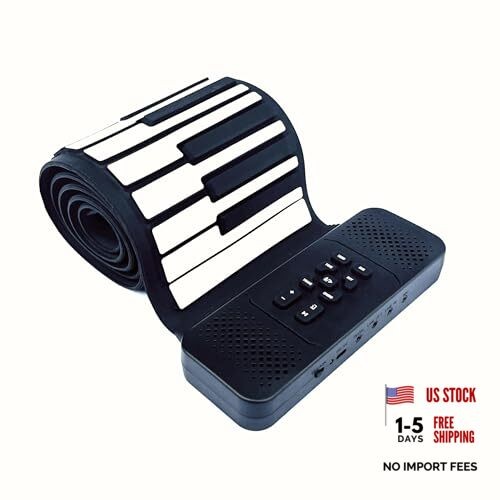 Key roll piano keyboard - up,