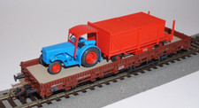 ROCO Wagon plat avec 1 tracteur + 1 remorque cirque Williams ep III DB HO 1/87
