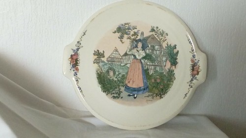Plat tarte faience - plat, en
