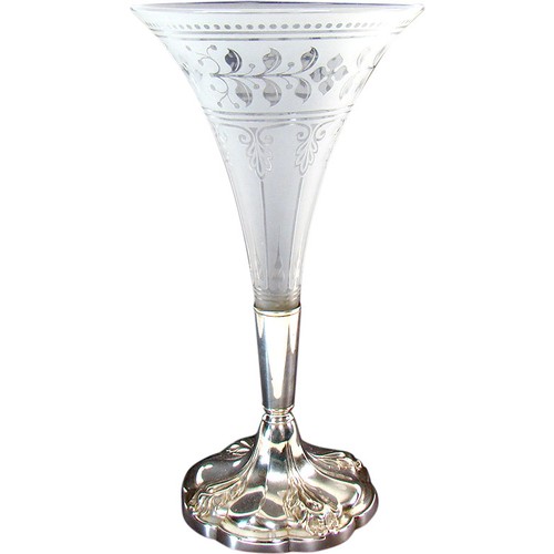 Acid cut back glass trumpet - acid,
