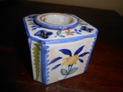Ancien encrier faience - en,