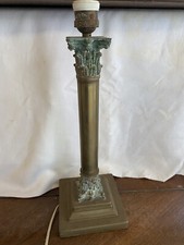 Grand Pied De Lampe Colonne Corinthienne Bronze