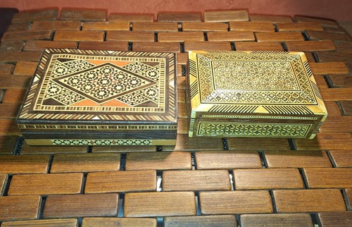 Duo boîtes anciennes - de, en