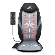 Snailax Siège Massant Shiatsu Massage du Dos Chauffant Fauteuil Relaxation Pétri