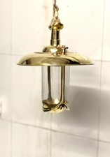 Plafonnier suspendu industriel marin en laiton avec abat-jour en métal