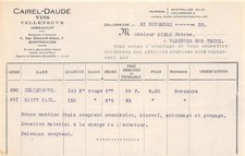 FACTURE  1933 VINS CAIREL
