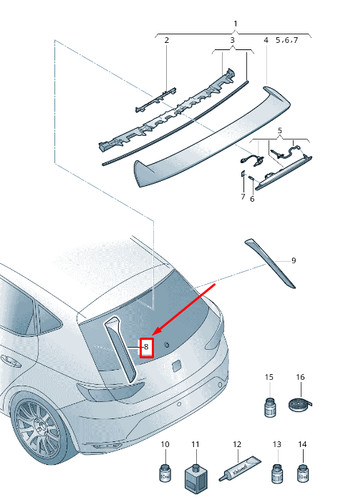 Seat leon aileron - 5f,