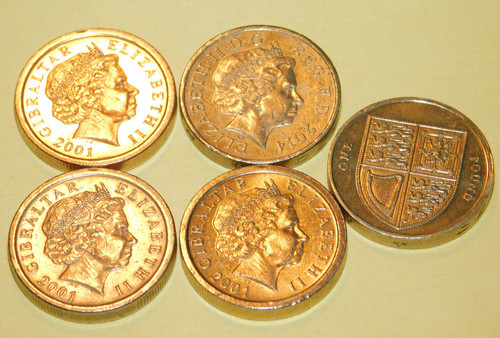 Lot pounds livre sterling - 5,