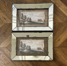 Paire de tableaux décoratifs vintage 