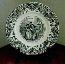 Ancienne assiette opaque de