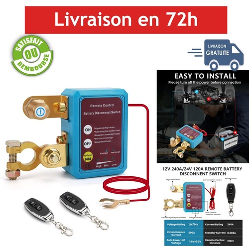 Coupe circuit batterie 12v - batterie,