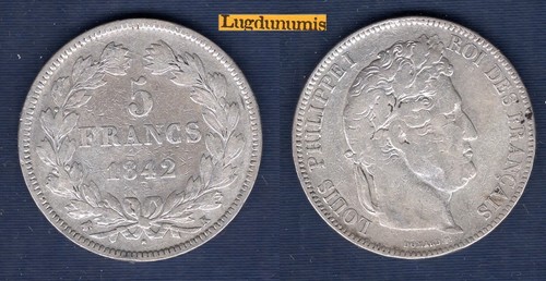 Francs 1842 bordeaux tb - 5,