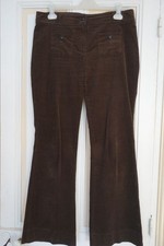 PANTALON VELOURS FEMME MARRON