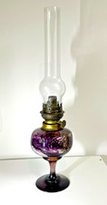 Lampe à pétrole en verre de