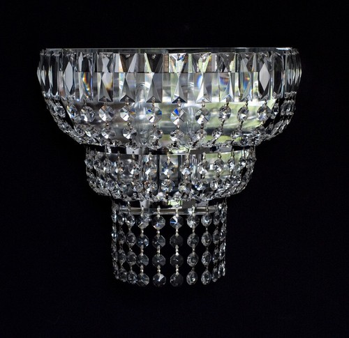 Cristal applique murale argent - applique,