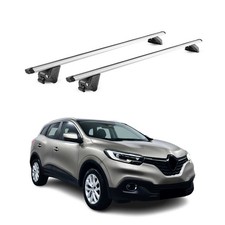 Barres de toit transversales pour Renault Kadjar 2015-2022 Alu Argenté 2x ABE