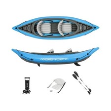 Kayak gonflable 2 places avec sièges gonfleur pagaies L 331 cm x l 88 cm