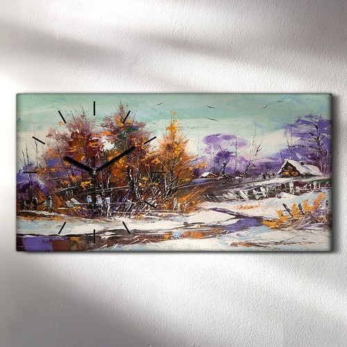 Horloge murale sur toile - , 60x30