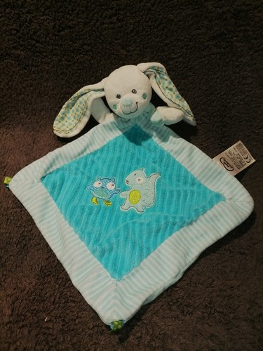 Doudou lapin plat - doudou, blanc