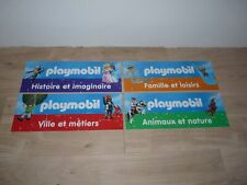 lot 4 plaque plv playmobil pvc / présentoir publicité magasin / 66,5cm x 25cm