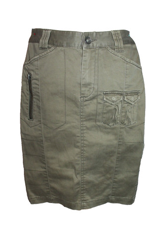 Jupe fourreau kaki femme - jupe,