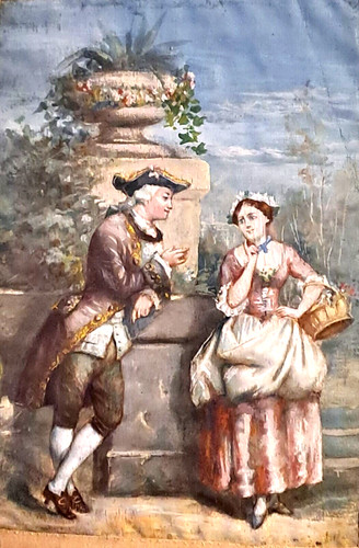 Ancienne délicate peinture - délicate,