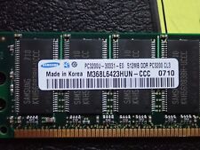 512MB Samsung DDR1 RAM PC3200U-30331-E0 400MHz CL3 184-Pin Dimm M368L6423HUN tbe