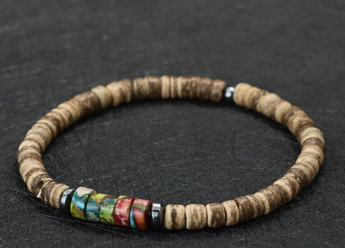 Bracelet perles jaspe - de,