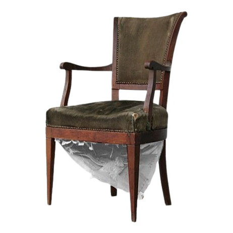 Fauteuil noyer directoire fin - fauteuil,