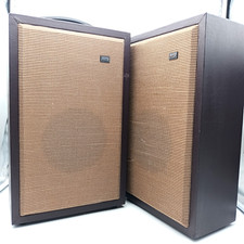 ELMO Super 8 Film ES-650 Stereo TWIN EXTENSION SPEAKERS w/ Case & Audio Cables