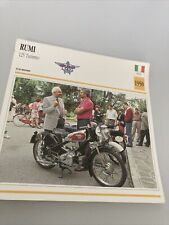 Rumi 125 Turismo 1950 carte moto de collection Atlas Italie