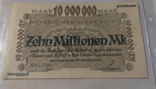 Billet millionen mark 08 - mark,