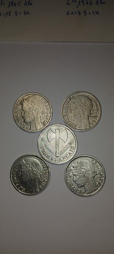 Lot pièces francs - lot,