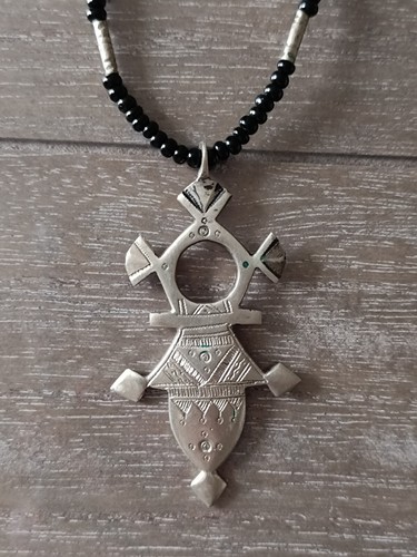 Collier perles pendentif - collier,