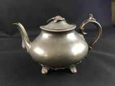 Ancienne théière anglaise en etain James Dixon Sheffield 