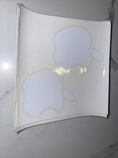 Apple Sticker Genuine New Logo 2 Total Stickers OEM Authentic White Mac Book