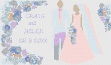 Point de Croix Mariage Échantillonneur Kit Ou Motif - Florashell - Mariée &