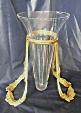 Vase cornet / Soliflore bronze