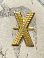 Ancienne Lettre X métal doré
