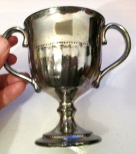 Rare Incroyable ancien authentique vase Médicis argenté faïence Jersey collector