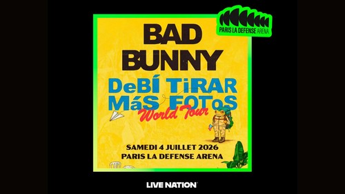 Billet concert bad bunny - concert, paris