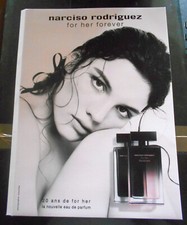 Lola Nicon, affiche PLV 31 x 43 cm 2 faces, Narciso Rodriguez, Parfum For Her