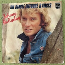 Johnny HALLYDAY Un diable entouré d'anges 45 tours Vinyle