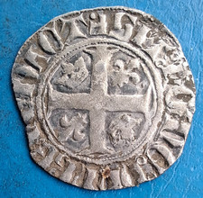 Charles VI , demi guénar , O longs et croix 4 fois cantonnée  ! TRES RARE