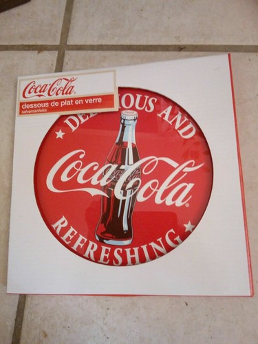 Dessous plat verre coca - plat, en